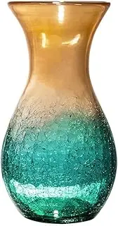 Vases for Decor Creative Gradient Ice Crack Vase American Glass Hydroponics Vases Decorative Home Desk Living Room Decoration Gift Vase Table Centerpieces (Size : 15 * 27cm)