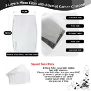 10 Pcs Sealed Pack 2.5PM Charcoal 5 layers Cotton Fabric Face Mask Filters Dust