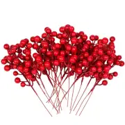30 Pcs Christmas Red Berries Stems, 8Inch Artificial Christmas Picks for Chri...