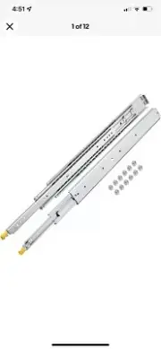 VEVOR Drawer Slides with Lock Drawer Slide 44" Ball Bear 500lb Full Extension (G