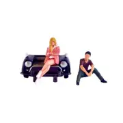ZD 1:64 Painted Figure Model Miniature Resin Diorama Sitting Posture Lady Sofa