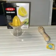 Good Grips Citrus Juicer and Wooden Lemon Reamer. Free Shipping!