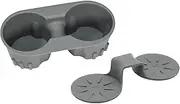 Jowua Center Console Cup Holder for Tesla Model 3/Model Y, Silicone, Washable (Grey, Center Console Cup Holder + Rear Seat Coaster)