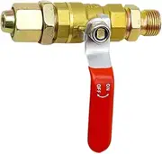 Mini Ball Valve Shut Off - Air Compressor Brass Ball Valve | Brass Thread Pipe Fitting Valve | Reliable Brake Shut-Off Valve | Heavy Duty Integrated Automotive Replacement Improves Vehicle Braking