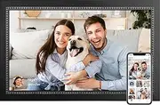 Anna Bella 15.6 Inch Digital Photo Frame Wall Mountable Large Digital Picture Frame Full HD Touchscreen Smart Cloud Photo Frame with 32GB Storage, Easy Setup to Share Photos or Videos via AiMOR APP