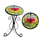 Outdoor Side Table, Small Outdoor Table, 12" Round Patio Side Table End