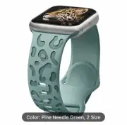Strap For Apple Watch Band Leopard Silicone Bracelet Green 38/40/41mm