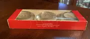 NIB Pier 1 Vanilla Tea Light Holder Set Clear Silver Star