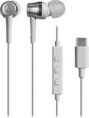 Audio-Technica ATH-CKD3C in-Ear Headphones with USB-C Connector, White
