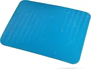 Waterproof Shower Chair Cushion Soft Foam Pad for Shower Seat Inside Bathroom, Non Slip Stripes Surface Bathtub Mat with Stickable Backing, Bath Rug Dry Quickly