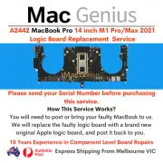 A2442 MacBook Pro "M1 Pro/Max" 14 inch 2021 Logic Board Replacement Service