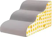 Anti Slip Pet Ladder Ramp - 3 Steps Dog Stairs for High Bed | Portable Wider Pet Cat Stairs | Dog Ramp for High Bed | Foam Pet Steps with Anti Slip Ladders | Pet Stairs Dog Ladders for Kittens Small