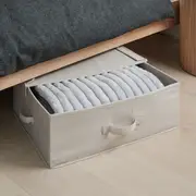 Linen Look Underbed Storage Box - Beige