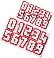 JUMPLAWN 2Sets Reflective Number Stickers for Bike Helmets Durable Helmet Decals for Easy and Decoration Suitable for Bicycles and Motorcycles Create Unique