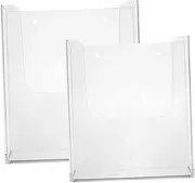 HOODANCOS 2Pcs Wall Mounted Document Holder File Display Stand for Organizing Magazines Brochures and Reports Flexible Design for Easy Use Office Home