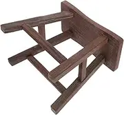 NAMOARLY Solid Wooden Step Stool Durable Chicken Wing Wood Footstool for Stylish Small Bench for Bathroom Kitchen Elegant Design for Living Room Use