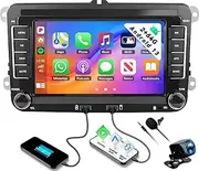 2G+64G Android 13 2 Din Car Stereo for VW Golf 5 Plus 6 Passat B6 Polo with Wireless Carplay Android Auto, Zomolither 7 Inch Touch Screen Bluetooth Car Radio GPS Navi WiFi FM/RDS SWC+ Reversing Camera