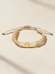 [Diane Kordas] Diane Kordas - Double Strand 14-karat Gold, Zircon And Cord Bracelet - One size One size Gold