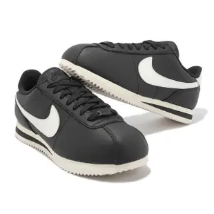 【NIKE 耐吉】阿甘鞋 Wmns Cortez 23 Premium 女鞋 黑 白 復古 皮革 休閒鞋(FB6877-001)