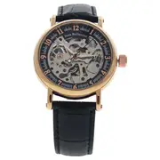 Jean Bellecour REDS26 Rose Gold/Black Leather Strap Watch by Jean Bellecour for Men - 1 Pc Watch