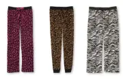 PLUS SIZE 3X Women's Pajamas Fleece Pants Animal Print Leopard Pink 3XL NEW NWT