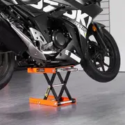 500KG Motorcycle Scissor Jack Lift Wide Deck Hoist Stand for ATVs Bike
