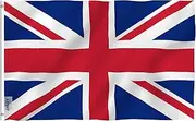 ANLEY Fly Breeze 3x5 Foot United Kingdom UK Flag - Vivid Color and UV Fade Resistant - Canvas Header and Double Stitched - British National Flags Polyester with Brass Grommets 3 X 5 Ft