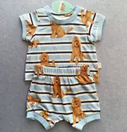 Peter Alexander Baby Boy Groodle Pyjama Set Blue Size 000 (0-3 months) New