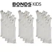12 Pack Bonds Vest Baby Kids Girls Boys Chesty Singlet Tank Top White BYLV Bulk