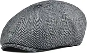 [VOBOOM] Men's Wool Caps 8 Pannel Hat Pannel Ivy Cap Cabbie Flat Cap