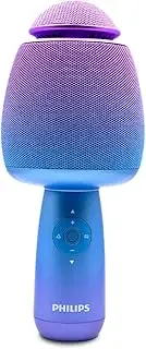 Philips 4 in 1 Karaoke Anywhere Bluetooth Handheld | Karaoke | Microphone| Portable Karaoke System with Speaker| Karaoke Machine Home KTV Player with Record Function for Phone/Tablet (Blue/Purple)