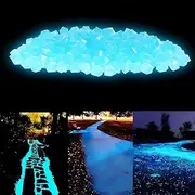 Glow in The Dark Rocks Outdoor, 1000PCS/Pack Resin Glow in The Dark Stones, Reusable in Pebbles for Landscaping, Garden, Pathway, Yard, Fish Tank Aquarium, Bonsai, in Ro