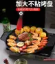 電磁爐烤盤烤肉鍋韓式家用不粘燒烤盤麥飯石圓形鐵板烤肉盤卡式爐【尾牙特惠】