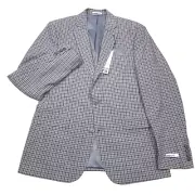 $295 Bar III Gray Check Slim-Fit Sport Coat Blazer Jacket Mens Size 40R