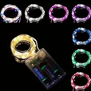 1M-10Leds/2M-20Leds/3M-30Leds/5M-50Leds/10M-100Leds Copper Wire String Light with Battery Box Waterproof and Non-conductive Christmas Halloween Wedding Festiva