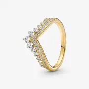 *BRAND NEW* Pandora Timeless 14k Gold Plated Silver Wish Tiara Ring 167736C01