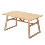 Foret Dining Table Rectangle Modern Home Kitchen Cafe Wood Metal 140x80cm