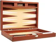 Silverman Desert Brown Board Backgammon Set 13-Inch