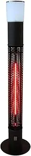 Garden Heater Waterproof Infrared Patio Heater with Bluetooth Speaker Carbon Fibre Heating Element 360° Radiating for Indoors and Outdoors (Color : 1500w-135cm),Practical