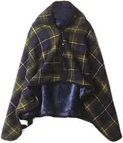 [SUOYUANJIE] Wheelchair Blanket, Tartan Plaid Shawl Scarf Multifunction Shawl Shoulder Warm Home Office Bedroom Car Trip Subway Plane for Women Lady Winter Use