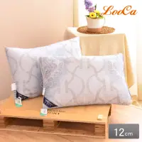 在飛比找momo購物網優惠-【LooCa】買1送1 石墨烯抗菌天絲三段式獨立筒枕頭