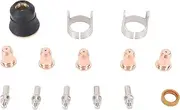 14PCS Plasma Cutter Gas Ring, Plasma Cutting Torch Sets Tip Electrode of IPT40 for CUT 55DS Pro CUT 65DS, Plasma Cutter Parts Replacement