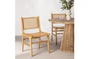 Breeze Djawa Solid Teak and Natural Cane Chair