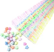 480 Sheets Glow in the Dark Origami Star Paper Strips, 12 Colors Lucky Star Pape