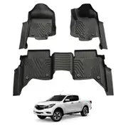 5D Injection Floor Mats for Mazda BT-50 BT50 Dual Cab 2011-2020