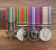 Replica Court Mounted Medals, Pacific Star, Defence, War Medal, ASM, ANZAC,WWII