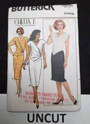BUTTERICK Vintage UNCUT Chetta B Pattern 3852 Misses 14-18 Cinched Waist Dress