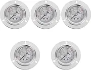 Gatuida Pcs Professional Grade Metal Flanged Pressure Gauge Accurate Liquid Pressure Measuring Tool for Industrial Use