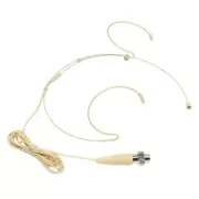 Beige Omnidirectional Wireless Headset Microphone for MiPro XLR mini 4 Pin Lock