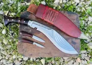 EGKH-12-Inch Full Tang Hand forged 5 Fuller Ganjawal Khukur-Kukri Knife